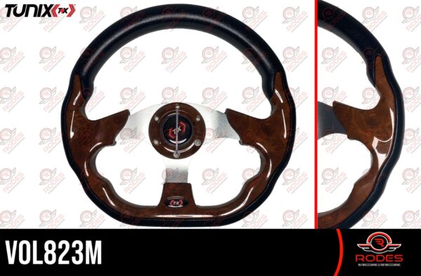 VOL823M VOLANTE DEPORTIVO NEGRO MADERA