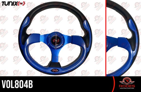 VOL804B VOLANTE DEPORTIVO NEGRO AZUL